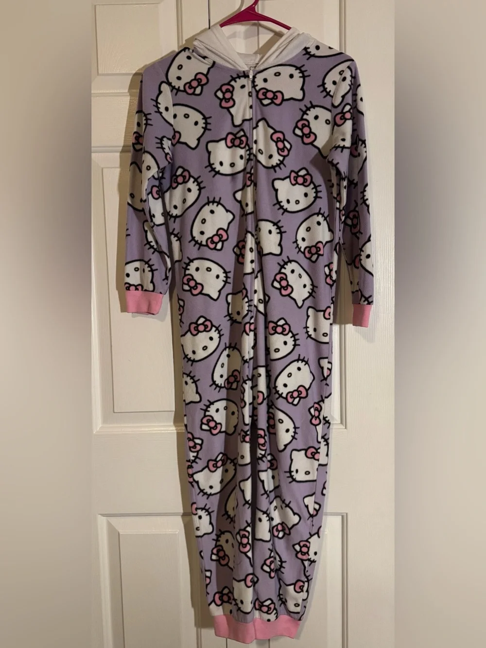 Hello Kitty Lilac and Pink Fleece Zip-Front Kids Pajama Set